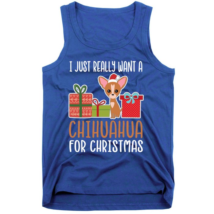 Cute Christmas Chihuahua Owner I Want A Chihuahua Gift Tank Top