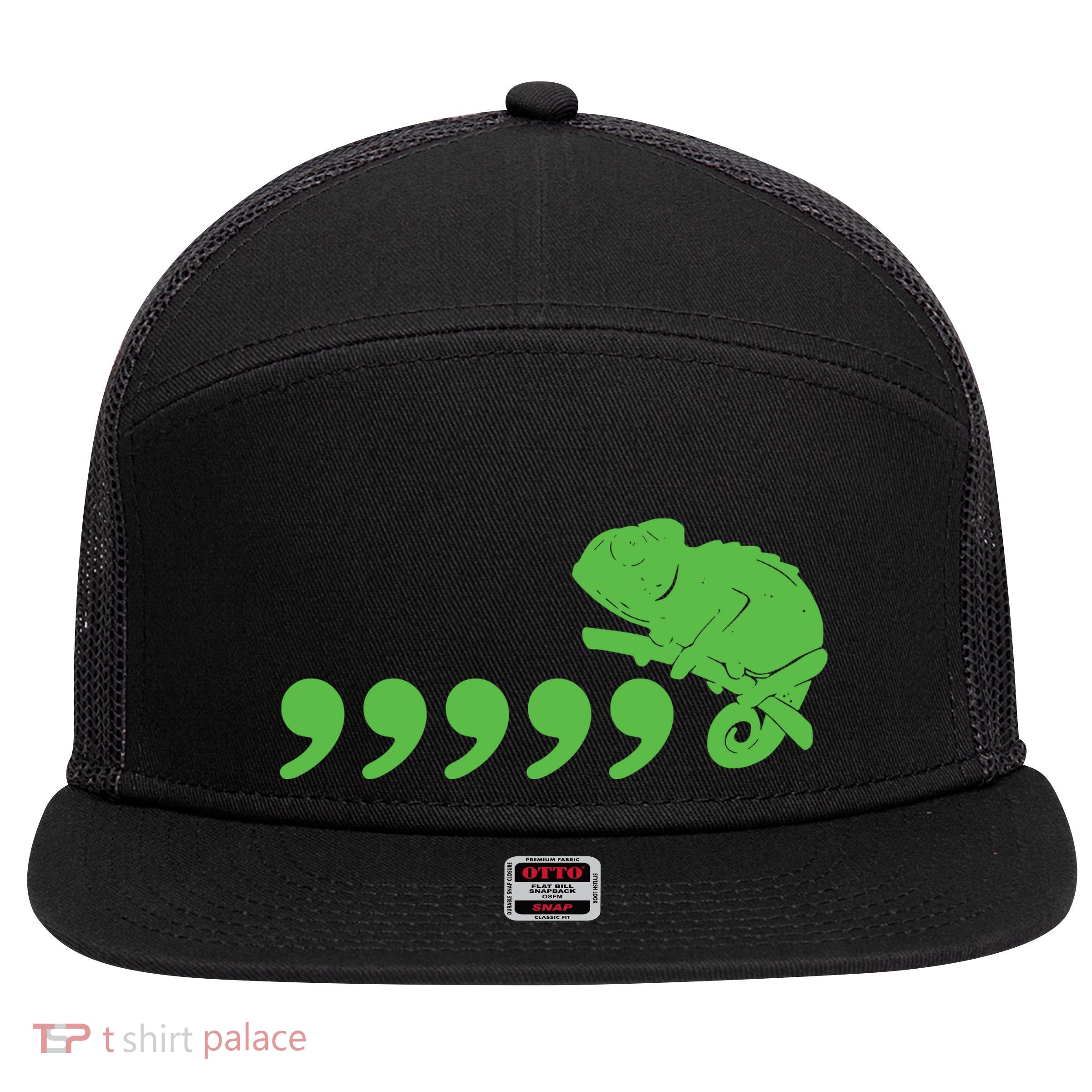 Comma Chameleon 7 Panel Mesh Trucker Snapback Hat