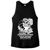 Cookd Construction Call Us Anytime 213 340 4039 Flush Your Problems Away Ladies PosiCharge Tri-Blend Wicking Tank