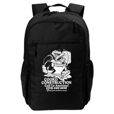 Cookd Construction Call Us Anytime 213 340 4039 Flush Your Problems Away Backpack