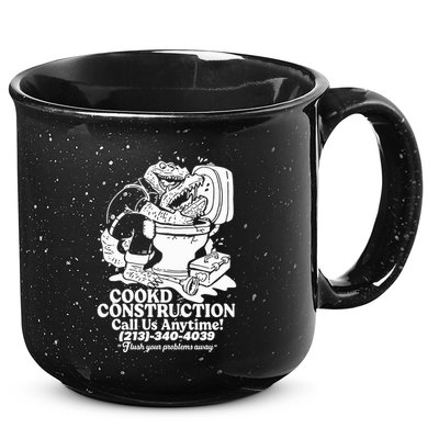 Cookd Construction Call Us Anytime 213 340 4039 Flush Your Problems Away 15oz Campfire Ceramic Mug