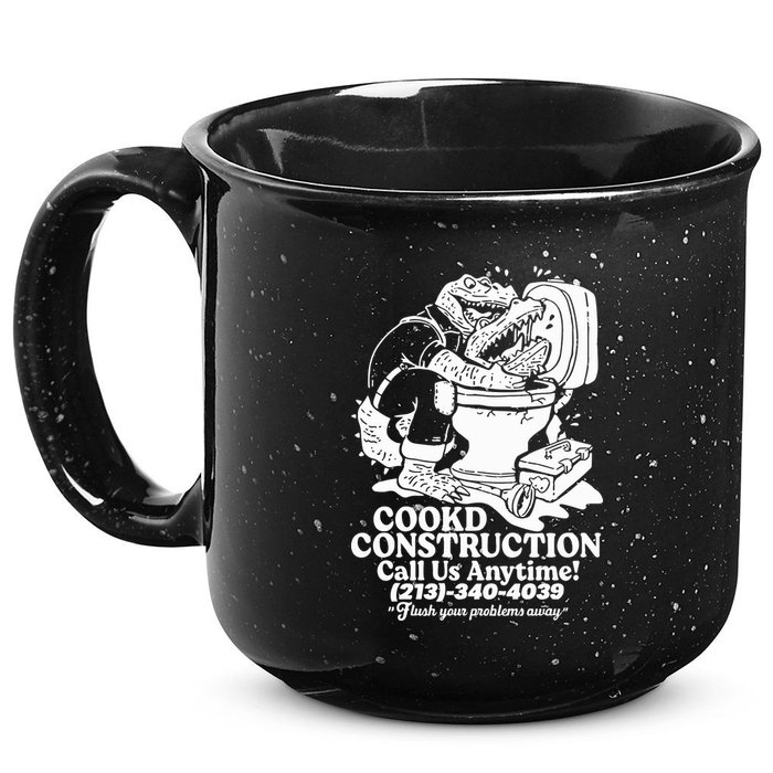 Cookd Construction Call Us Anytime 213 340 4039 Flush Your Problems Away 15oz Campfire Ceramic Mug