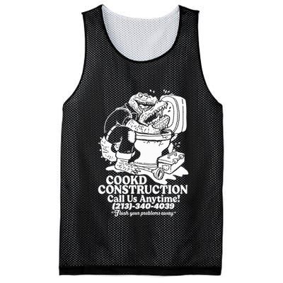 Cookd Construction Call Us Anytime 213 340 4039 Flush Your Problems Away Mesh Reversible Basketball Jersey Tank