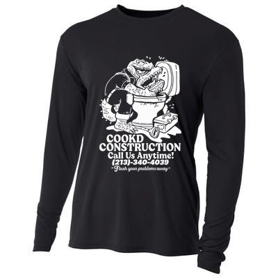 Cookd Construction Call Us Anytime 213 340 4039 Flush Your Problems Away Cooling Performance Long Sleeve Crew