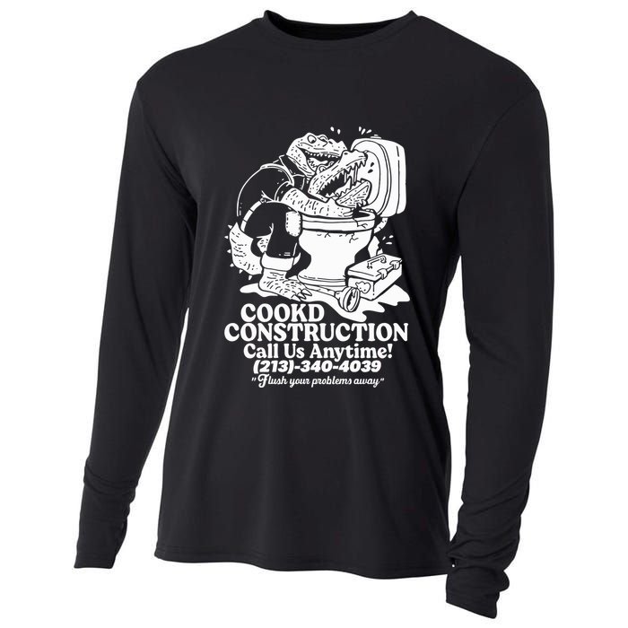 Cookd Construction Call Us Anytime 213 340 4039 Flush Your Problems Away Cooling Performance Long Sleeve Crew