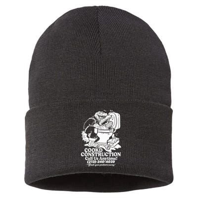 Cookd Construction Call Us Anytime 213 340 4039 Flush Your Problems Away Sustainable Knit Beanie