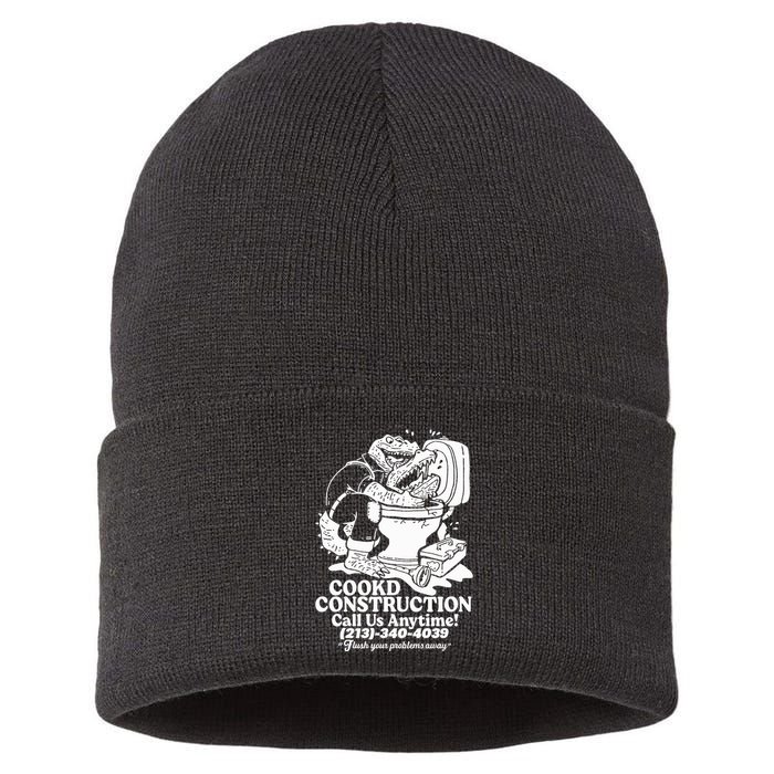 Cookd Construction Call Us Anytime 213 340 4039 Flush Your Problems Away Sustainable Knit Beanie