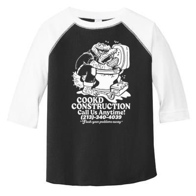 Cookd Construction Call Us Anytime 213 340 4039 Flush Your Problems Away Toddler Fine Jersey T-Shirt