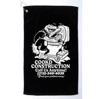 Cookd Construction Call Us Anytime 213 340 4039 Flush Your Problems Away Golf Towel