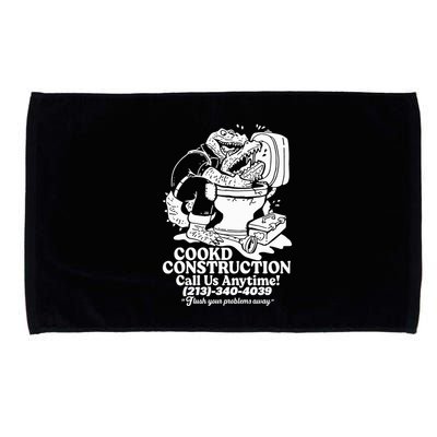 Cookd Construction Call Us Anytime 213 340 4039 Flush Your Problems Away Microfiber Hand Towel