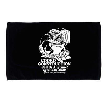 Cookd Construction Call Us Anytime 213 340 4039 Flush Your Problems Away Microfiber Hand Towel