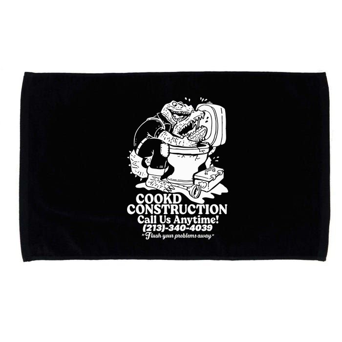 Cookd Construction Call Us Anytime 213 340 4039 Flush Your Problems Away Microfiber Hand Towel