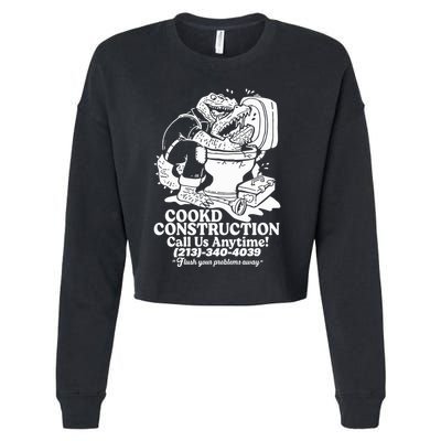 Cookd Construction Call Us Anytime 213 340 4039 Flush Your Problems Away Cropped Pullover Crew