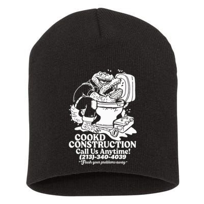 Cookd Construction Call Us Anytime 213 340 4039 Flush Your Problems Away Short Acrylic Beanie