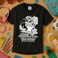 Cookd Construction Call Us Anytime 213 340 4039 Flush Your Problems Away Kids T-Shirt