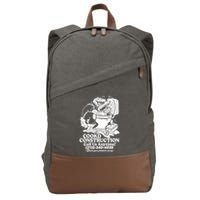 Cookd Construction Call Us Anytime 213 340 4039 Flush Your Problems Away Cotton Canvas Backpack