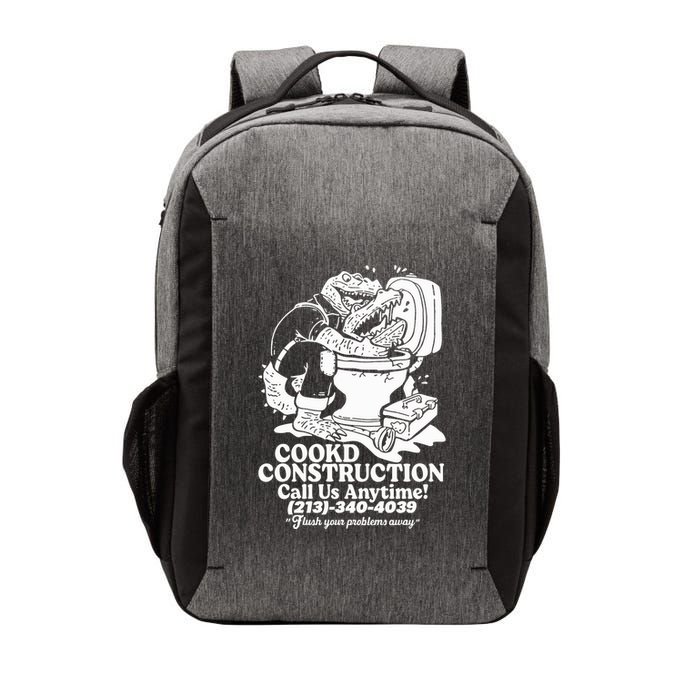 Cookd Construction Call Us Anytime 213 340 4039 Flush Your Problems Away Vector Backpack
