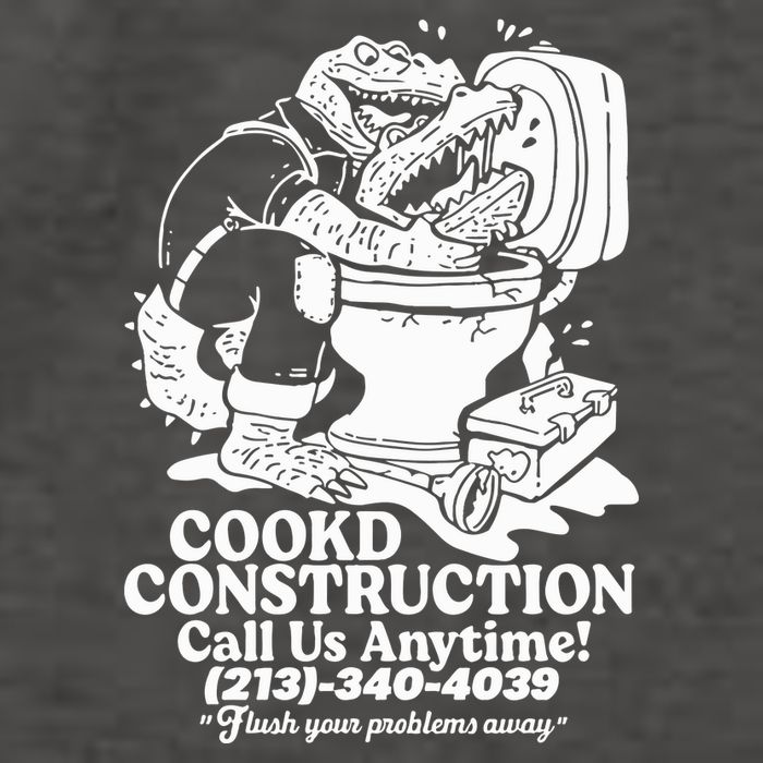 Cookd Construction Call Us Anytime 213 340 4039 Flush Your Problems Away Vector Backpack