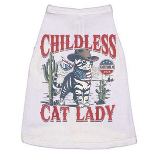 Cowboy Cat Childless Cat Lady For Kamala Election Voting Doggie Tank