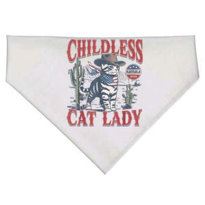 Cowboy Cat Childless Cat Lady For Kamala Election Voting USA-Made Doggie Bandana