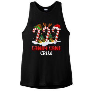 Candy Cane Crew Christmas Funny Family Matching Pajamas Ladies PosiCharge Tri-Blend Wicking Tank