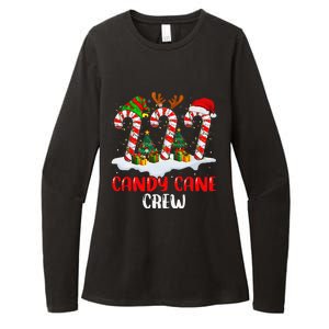 Candy Cane Crew Christmas Funny Family Matching Pajamas Womens CVC Long Sleeve Shirt