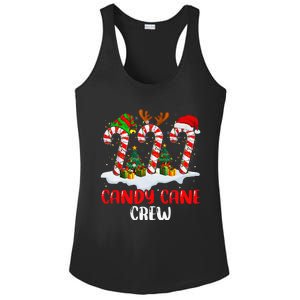 Candy Cane Crew Christmas Funny Family Matching Pajamas Ladies PosiCharge Competitor Racerback Tank