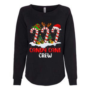 Candy Cane Crew Christmas Funny Family Matching Pajamas Womens California Wash Sweatshirt