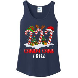 Candy Cane Crew Christmas Funny Family Matching Pajamas Ladies Essential Tank