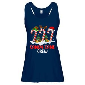 Candy Cane Crew Christmas Funny Family Matching Pajamas Ladies Essential Flowy Tank