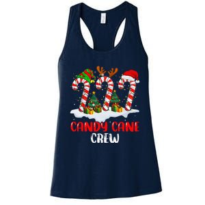 Candy Cane Crew Christmas Funny Family Matching Pajamas Women's Racerback Tank