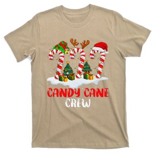 Candy Cane Crew Christmas Funny Family Matching Pajamas T-Shirt