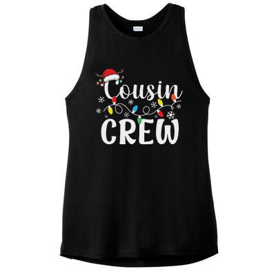 Cousin Crew Christmas Cousins Christmas Matching Family Ladies PosiCharge Tri-Blend Wicking Tank