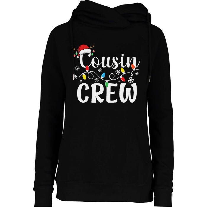 Cousin Crew Christmas Cousins Christmas Matching Family Womens Funnel Neck Pullover Hood