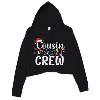 Cousin Crew Christmas Cousins Christmas Matching Family Crop Fleece Hoodie