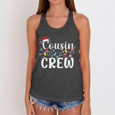 Cousin Crew Christmas Cousins Christmas Matching Family Women's Knotted Racerback Tank