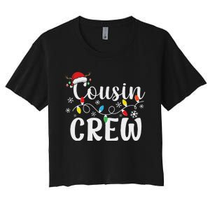 Cousin Crew Christmas Cousins Christmas Matching Family Women's Crop Top Tee