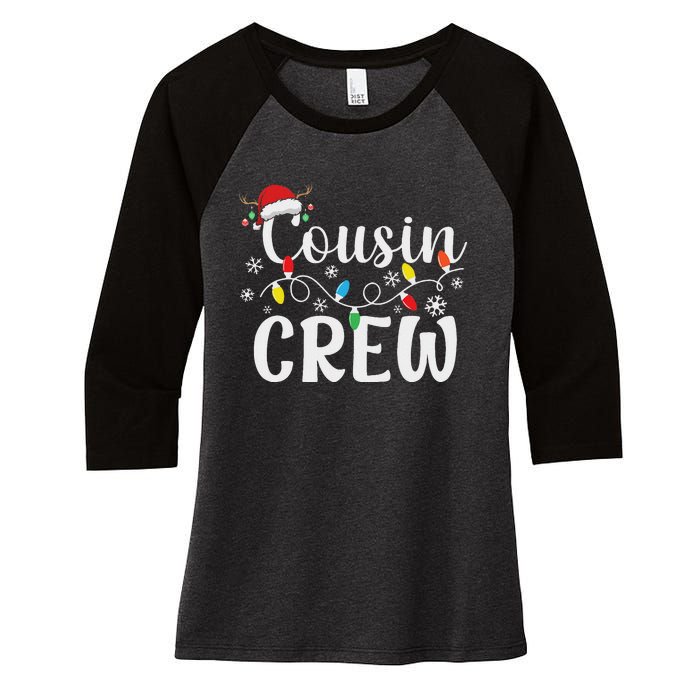 Cousin Crew Christmas Cousins Christmas Matching Family Women's Tri-Blend 3/4-Sleeve Raglan Shirt