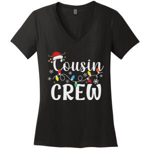 Cousin Crew Christmas Cousins Christmas Matching Family Women's V-Neck T-Shirt