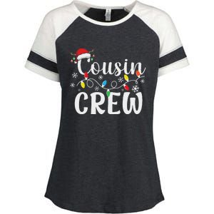 Cousin Crew Christmas Cousins Christmas Matching Family Enza Ladies Jersey Colorblock Tee