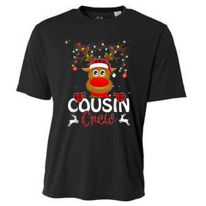 Cousin Crew Christmas Reindeer Santa Hat Matching Pajama Cooling Performance Crew T-Shirt