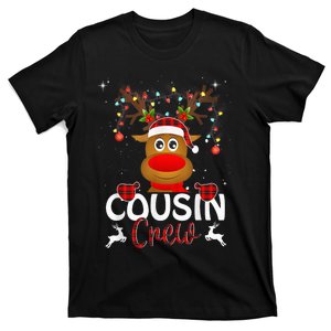 Cousin Crew Christmas Reindeer Santa Hat Matching Pajama T-Shirt