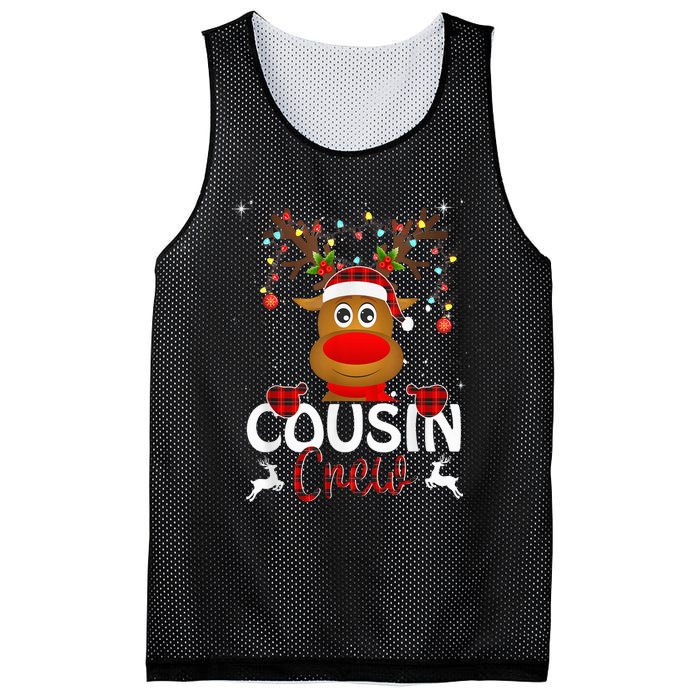 Cousin Crew Christmas Reindeer Santa Hat Matching Pajama Mesh Reversible Basketball Jersey Tank