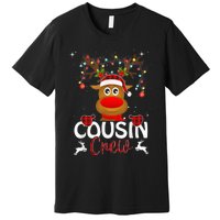 Cousin Crew Christmas Reindeer Santa Hat Matching Pajama Premium T-Shirt