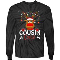 Cousin Crew Christmas Reindeer Santa Hat Matching Pajama Tie-Dye Long Sleeve Shirt