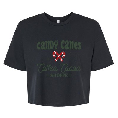 Candy Canes Bella+Canvas Jersey Crop Tee