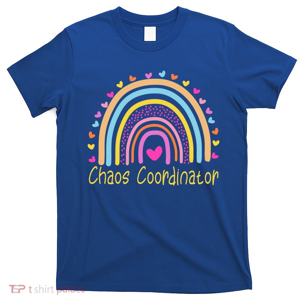 Childcare Chaos Coordinator Teacher Daycare Provider Rainbow Gift T-Shirt