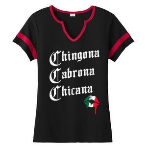 Chingona Cabrona Chicana K.iss Funny Mexican Ladies Halftime Notch Neck Tee