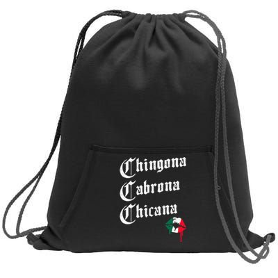 Chingona Cabrona Chicana K.iss Funny Mexican Sweatshirt Cinch Pack Bag