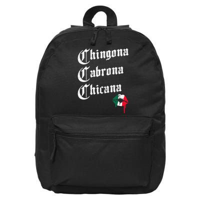 Chingona Cabrona Chicana K.iss Funny Mexican 16 in Basic Backpack